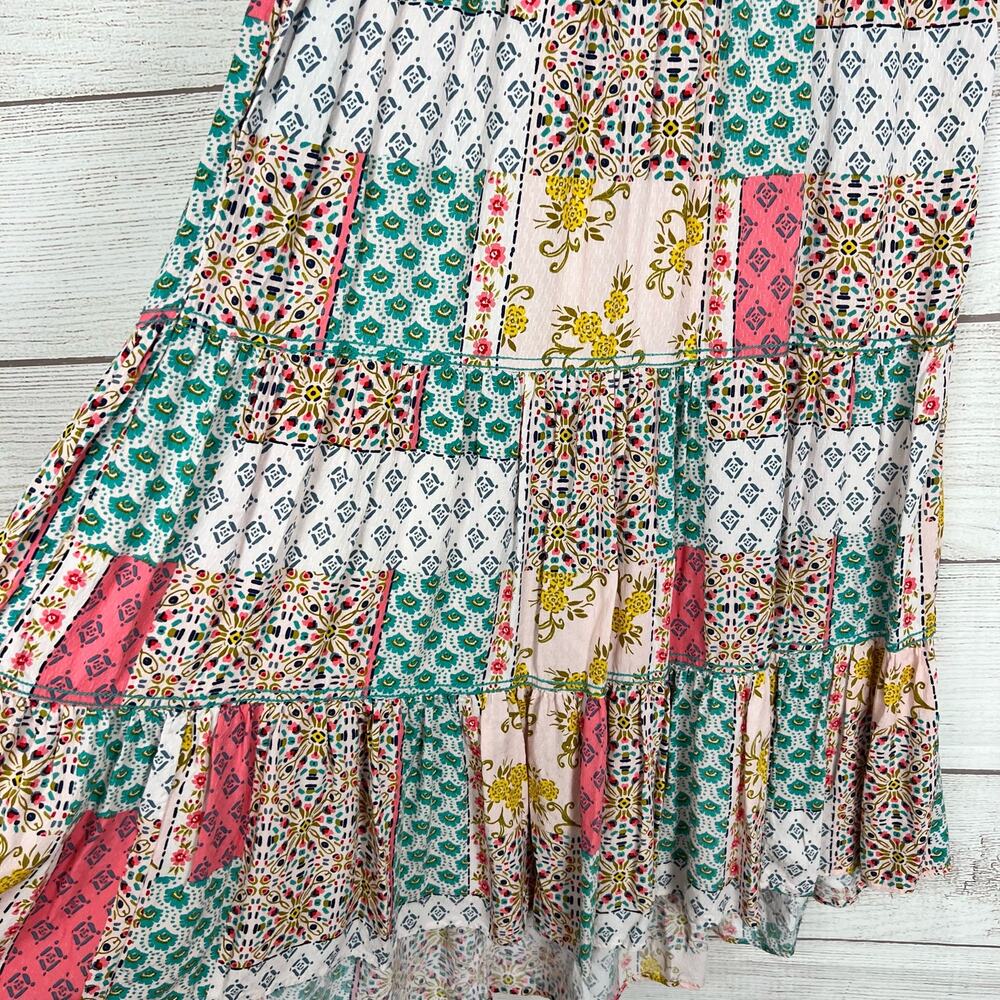 Democracy Multicolor Patchwork Midi Skirt - image 2